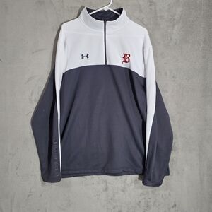 Under Armour Mens Quater Zip Jacket Sz 2xl Gray/White